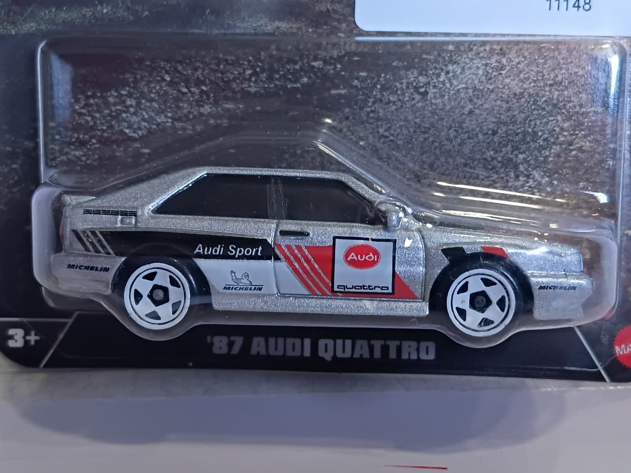 HOTWHEELS SILVER SERIES 87 AUDI QUATTRO WHITE & SILVER