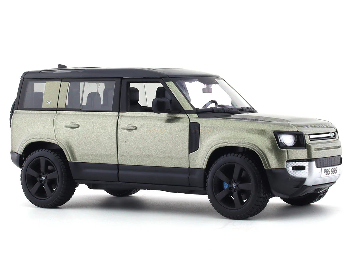 BBURAGO - 1/24 SCALE MODEL LAND ROVER DEFENDER 110 REPLICA MINIATURE SUV 2022 (GREEN) 18-91101GR
