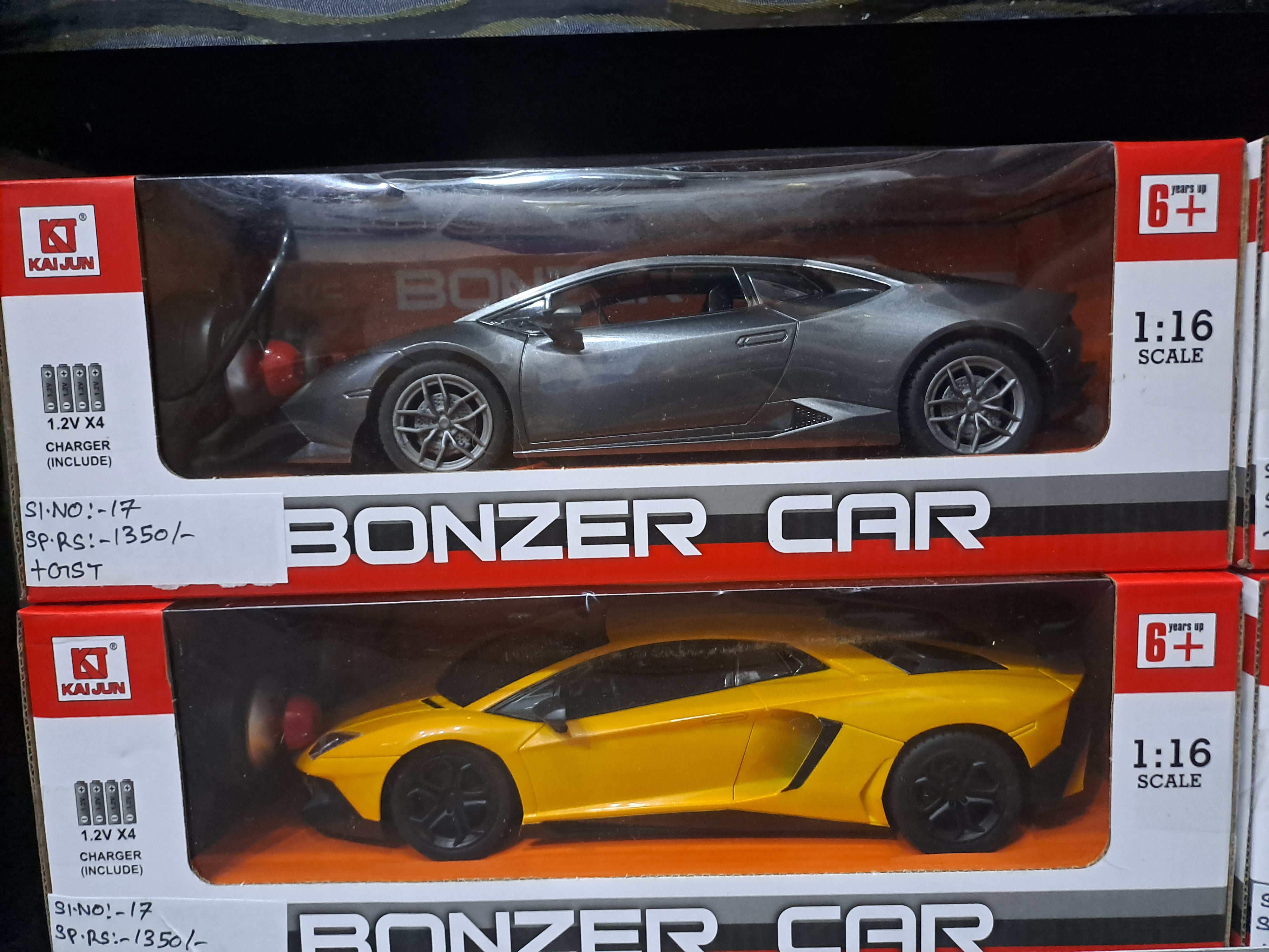 Wembley Toys 1:16 Scale Racing Bonzer Remote Control Car Led Rechargeable Battery RC Car Series With Charger For Kids