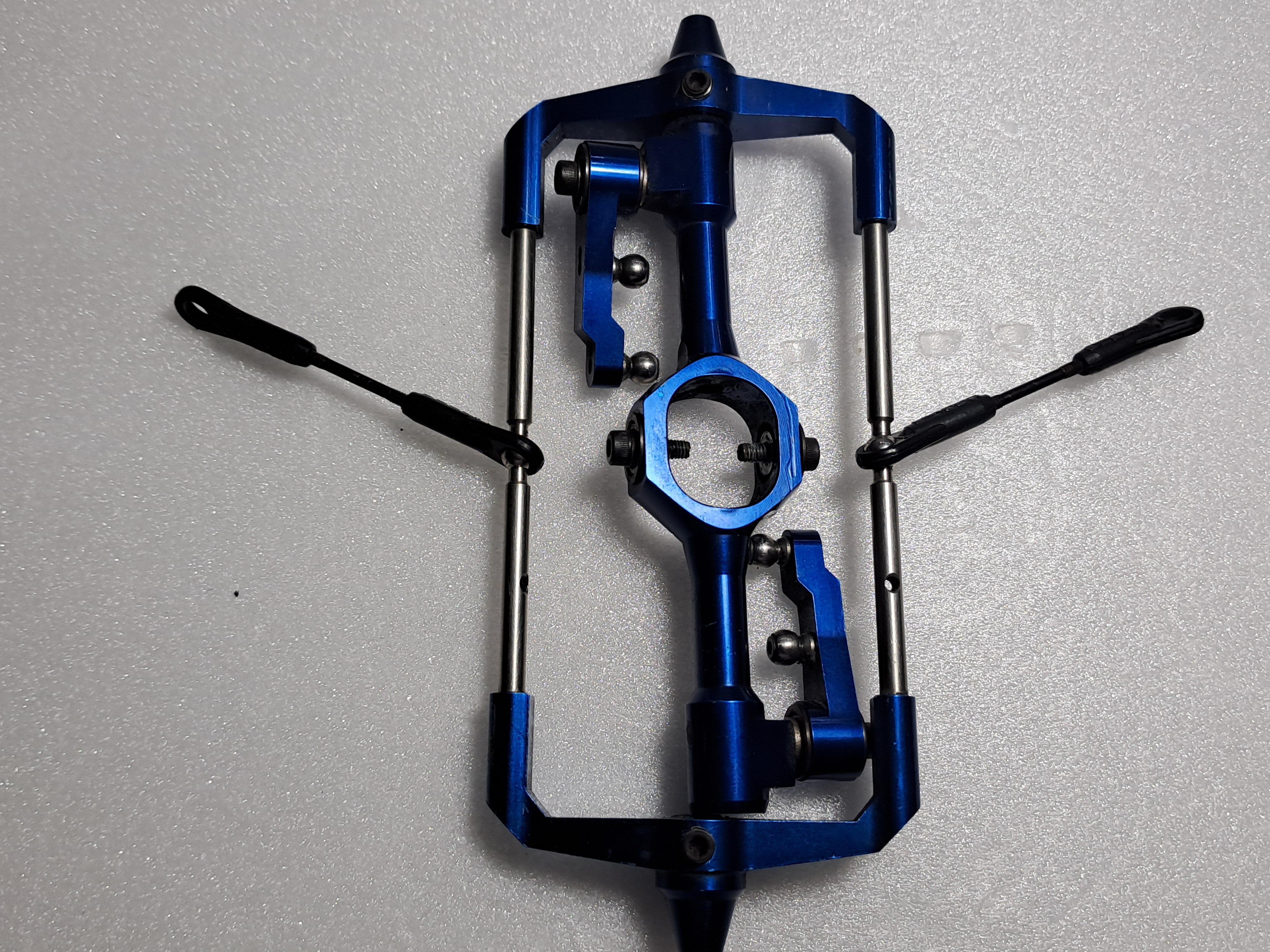 HIROBO SCEADU EVOLUTION EX FLYBAR CAGE ASSEMLBY PART NO. 0412-209/0412-207/0412-208 PRE OWNED QUALITY
