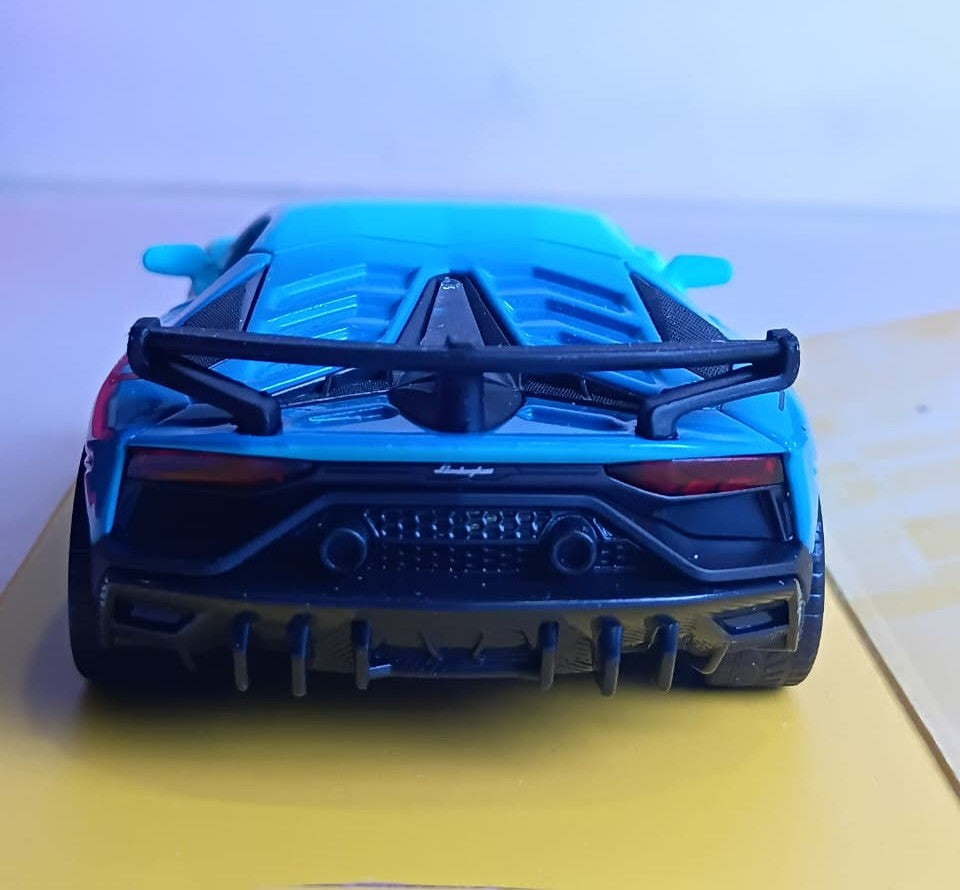 CCA LAMBORGHINI AVENTADOR SVJ 1/36 12005 SKY BLUE & BLUE DIECAST MODEL