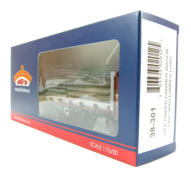 Bachmann OO Gauge (1:76 Scale) Timber OTA-Style Wagon with Lumber Load – 38-301