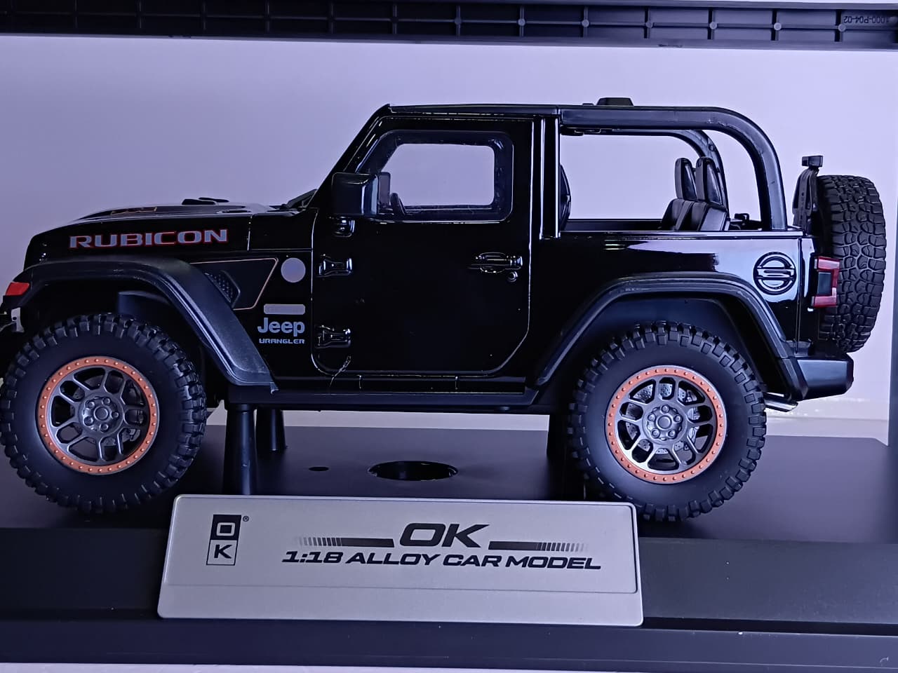 1:18 ALLOY CAR K1-13-A RECON JEEP RUBICON DIE-CAST MODEL BLACK