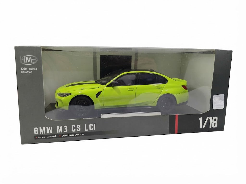 BMW M3 CS LCI H1292 1:18 OPENING DOORS DIE-CAST MODEL LIME GREEN