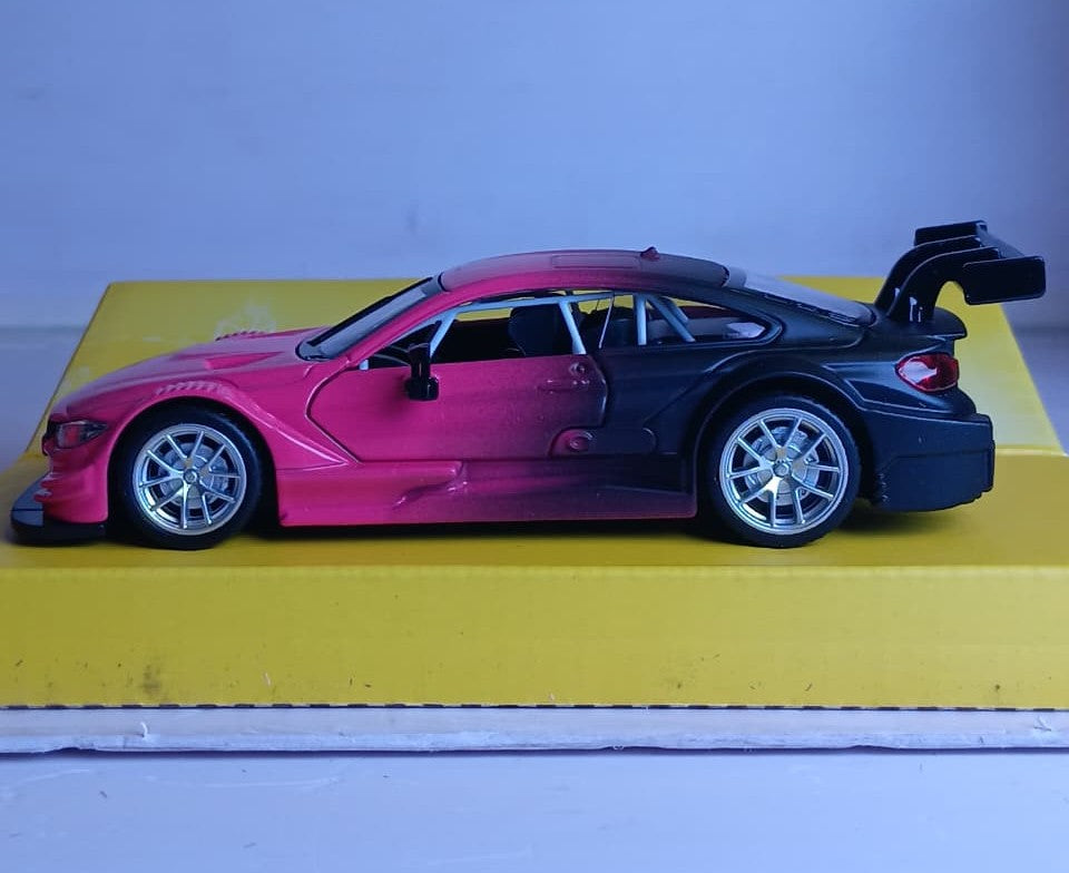 CCA BMW M4 DTM 1/36 SCALE PINK & BLACK 12024 DIECAST MODEL