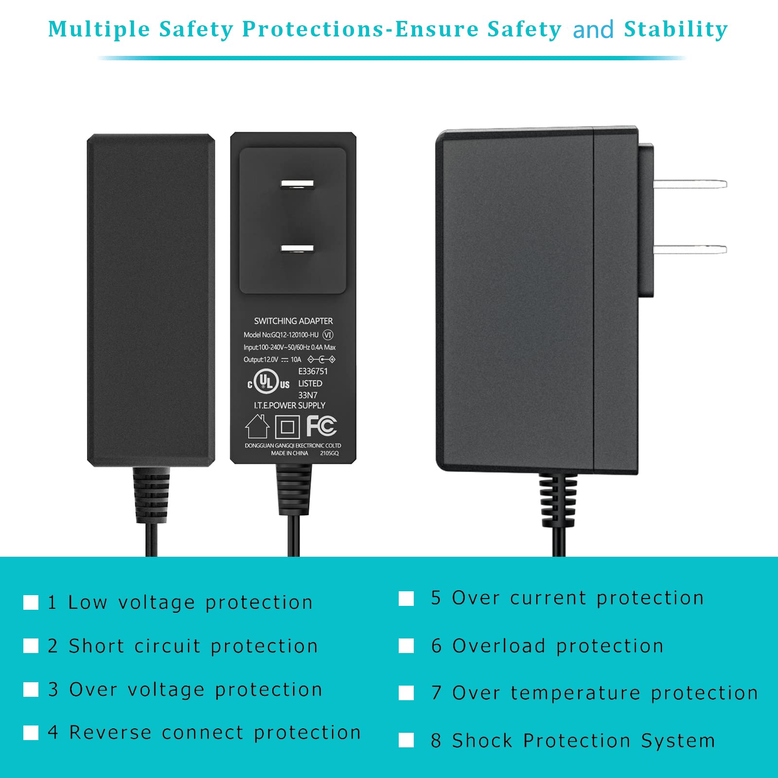 12V ADAPTOR 12V -1AMP WITH DC PIN
