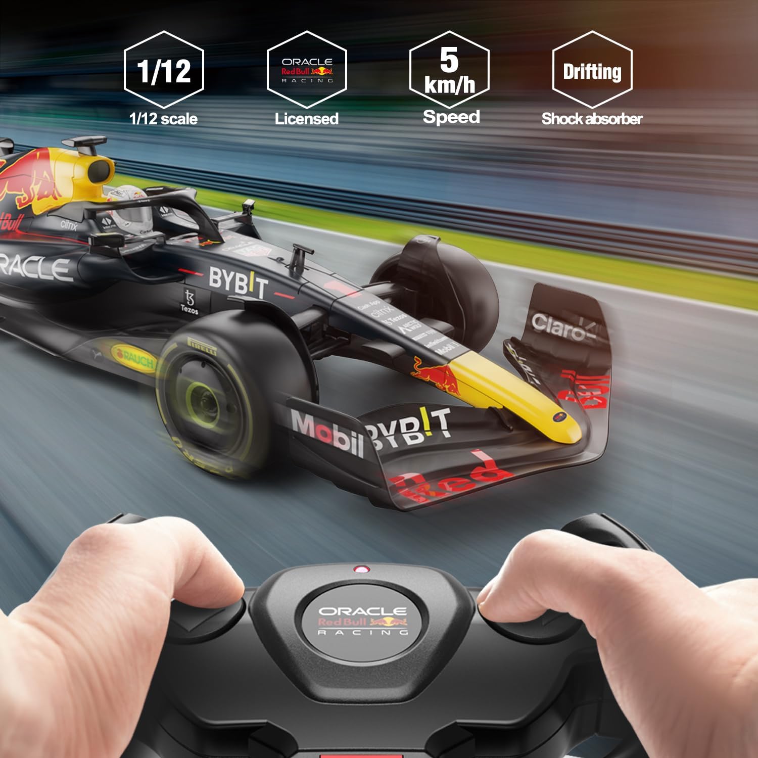RASTAR 1/12 F1 RED BULL CAR, ORACLE RED BULL RACING F1 RB18 REMOTE CONTROL CAR MODEL,RED BULL RACING FORMULA 1 MAX VERSTAPPEN