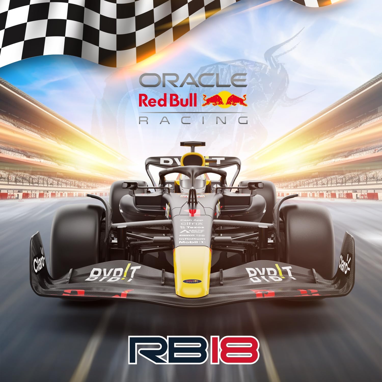 RASTAR 1/12 F1 RED BULL CAR, ORACLE RED BULL RACING F1 RB18 REMOTE CONTROL CAR MODEL,RED BULL RACING FORMULA 1 MAX VERSTAPPEN