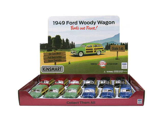 KINSMART 1949 FORD WOODY WAGON 1:40 NO KT5402D(BLACK)