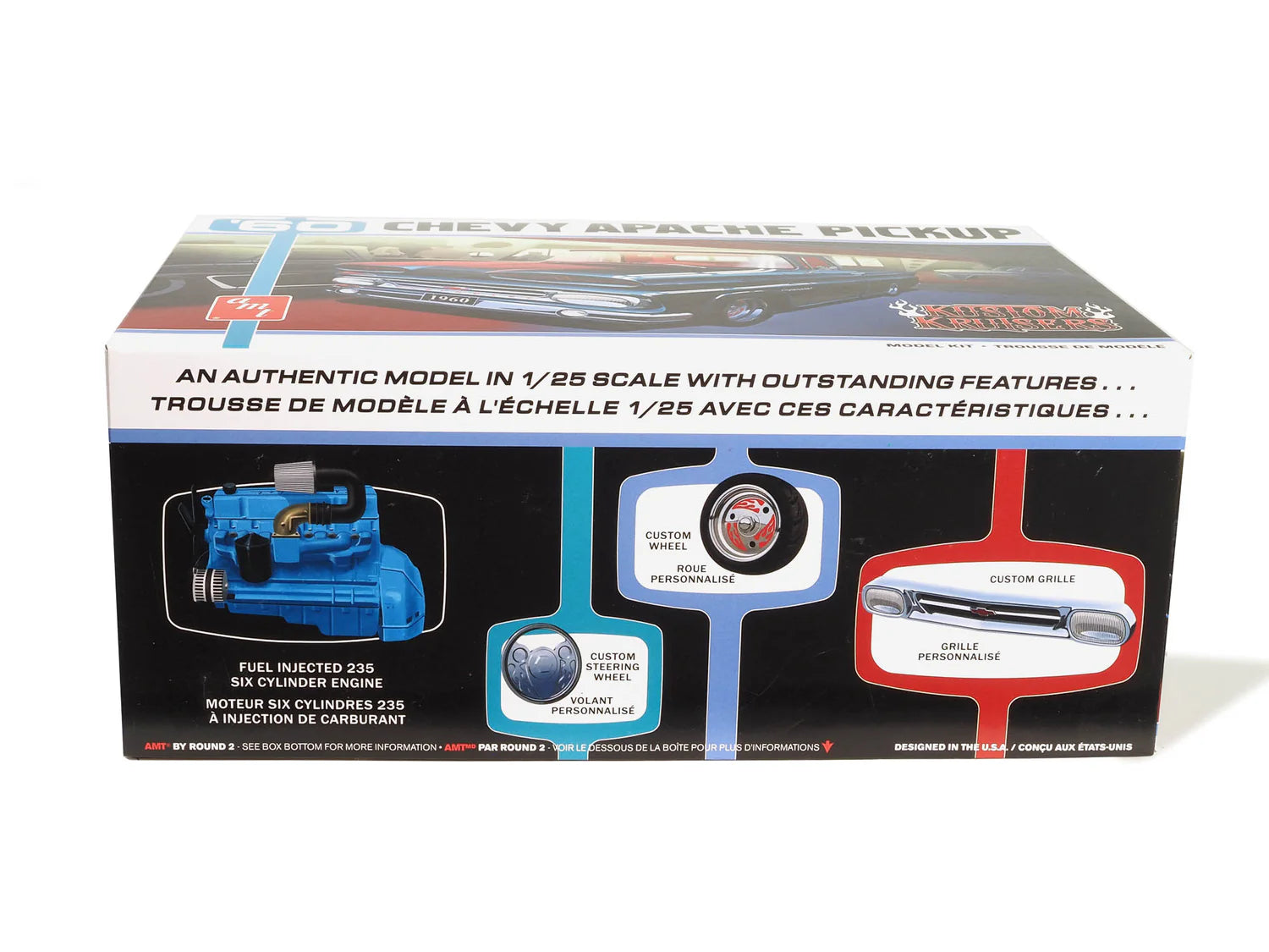 AMT 1960 CHEVY APACHE PICKUP STREET MACHINE 1/25 SCALE MODEL KIT AMT1444M