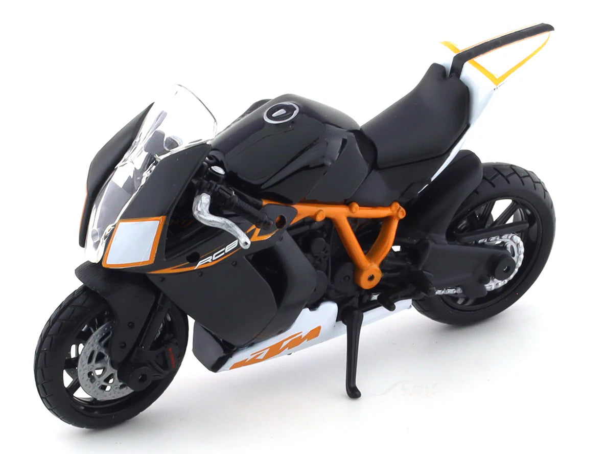 BBURAGO KTM 1190 RC8 R BLACK 1:18 SCALE DIECAST MODEL