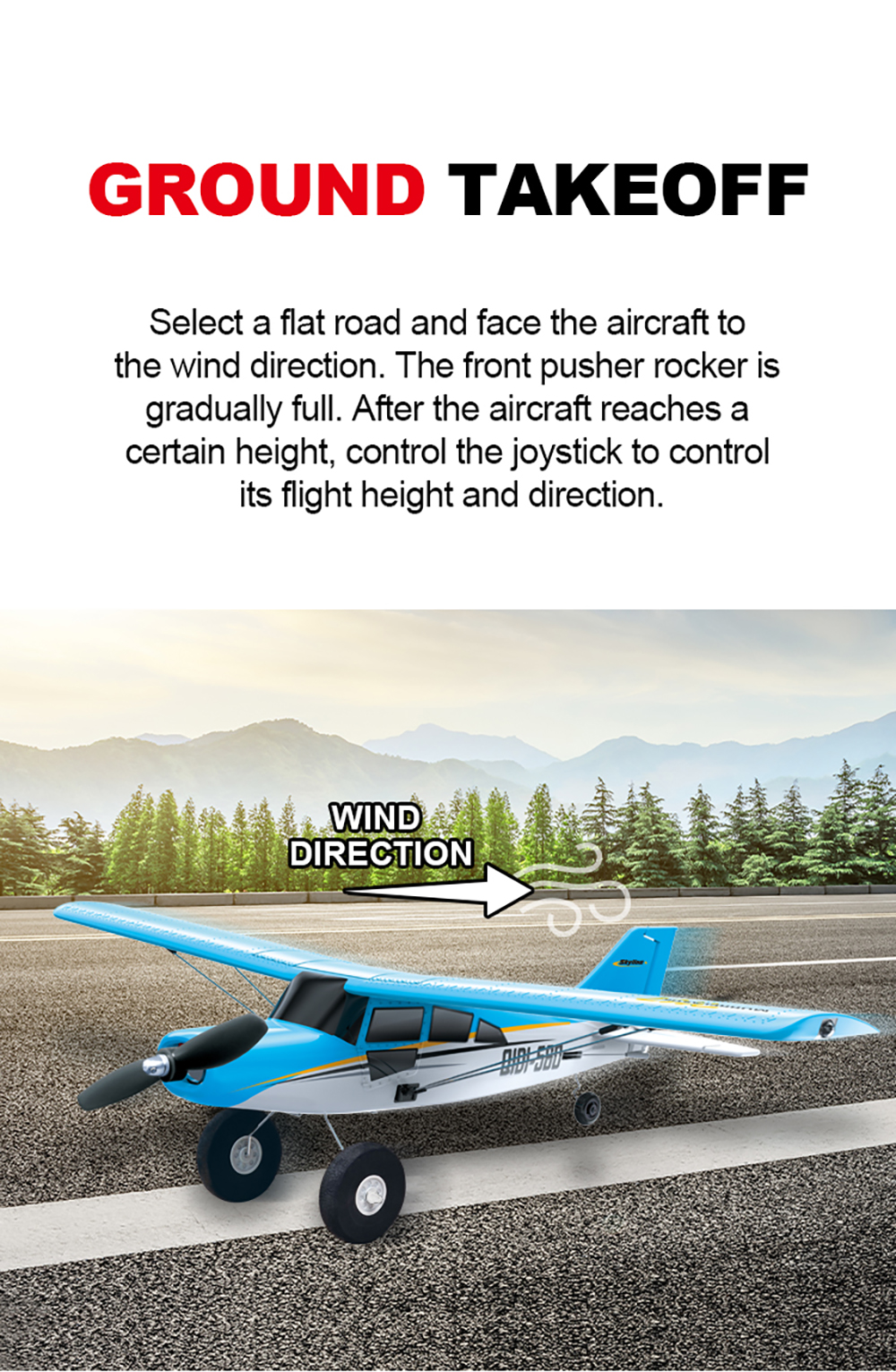 CROSS-COUNTRY AIRCRAFT QIDI-560 M7 51.2CM WING SPAN 37CM FUSELAGE (RED)