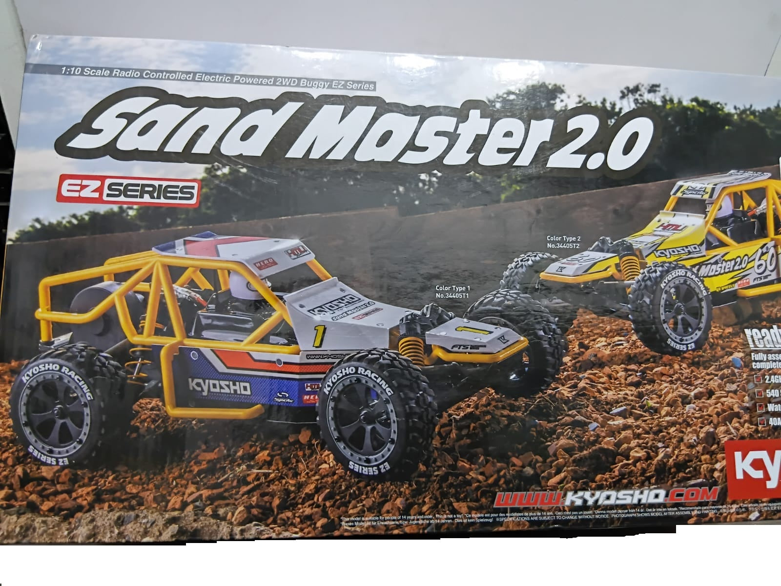 Kyosho 1/10 2WD Sand Master 2.0 CT2 EZ Series RTR RC Buggy – Ready to Run Off-Road Desert Racer