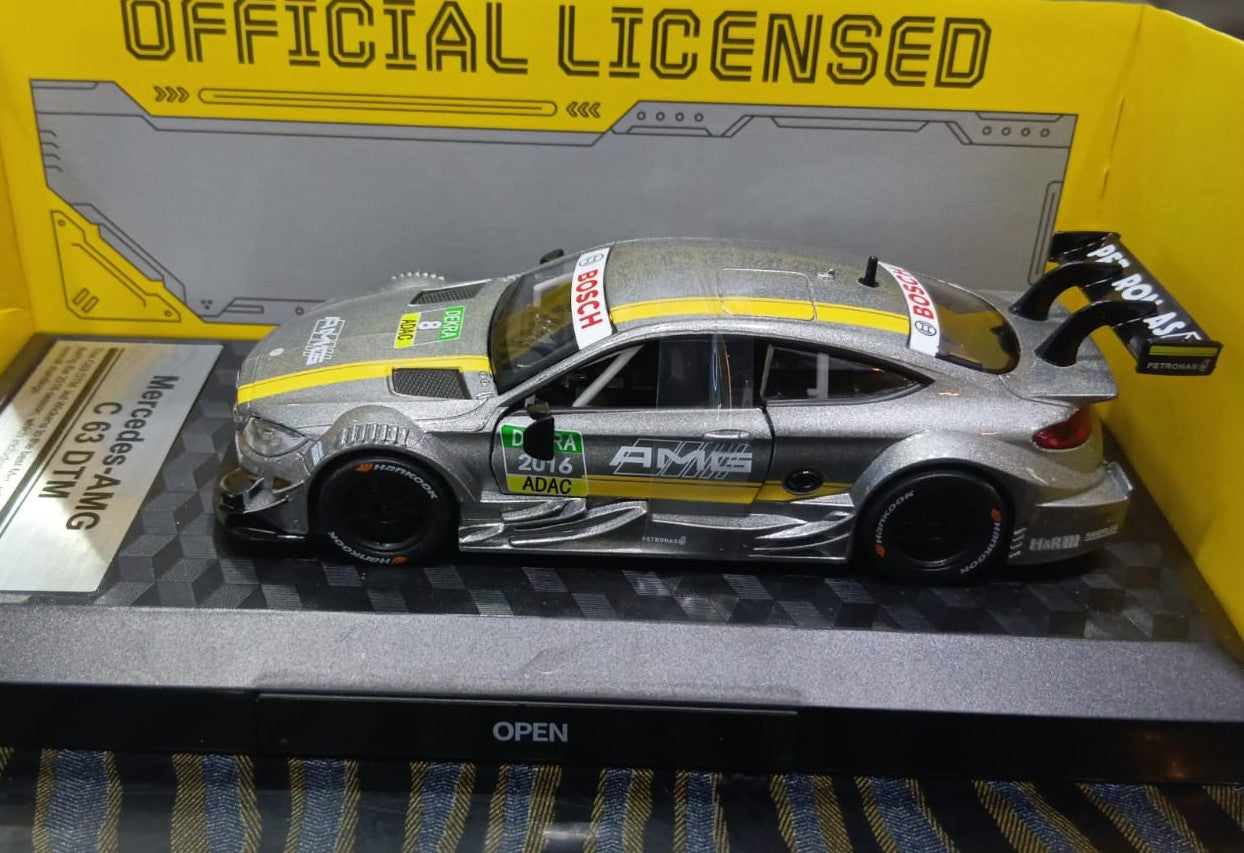 CCA 1:32 MERCEDES-AMG C 63 DTM DIECAST MODEL  88447 CAR SILVER
