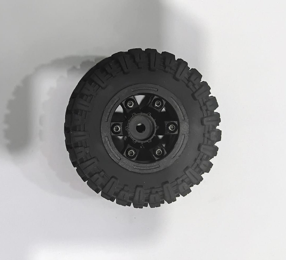 MJX HYPER GO H12Y+ (PLUS)  RIMS & TYRES (P12Y10) SIZE 33MM X 83MM HEX-12MM X HOLE 5MM