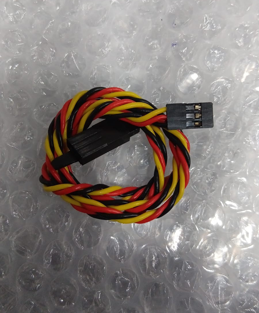 SAFECONNECT TWISTED 60CM 22AWG SERVO LEAD EXTENTION (JR) CABLE WITH HOOK