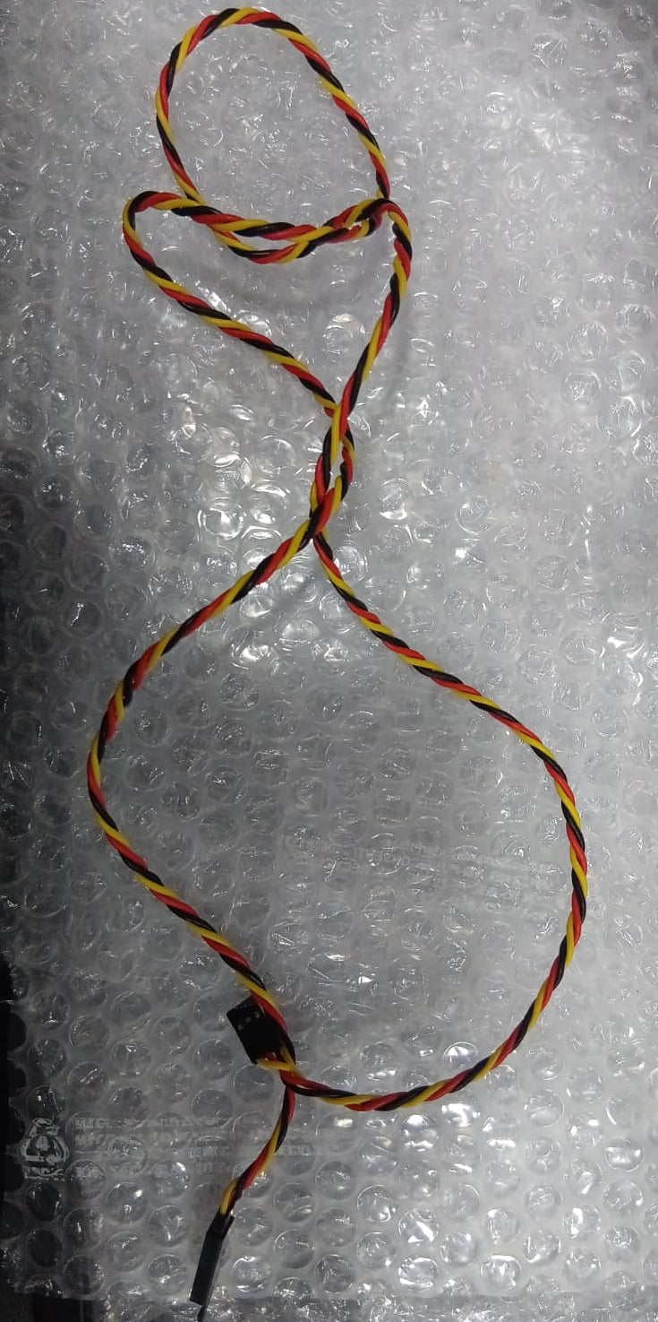 SAFECONNECT TWISTED 100CM 22AWG SERVO LEAD (JR) EXTENTION CABLE WITH HOOK