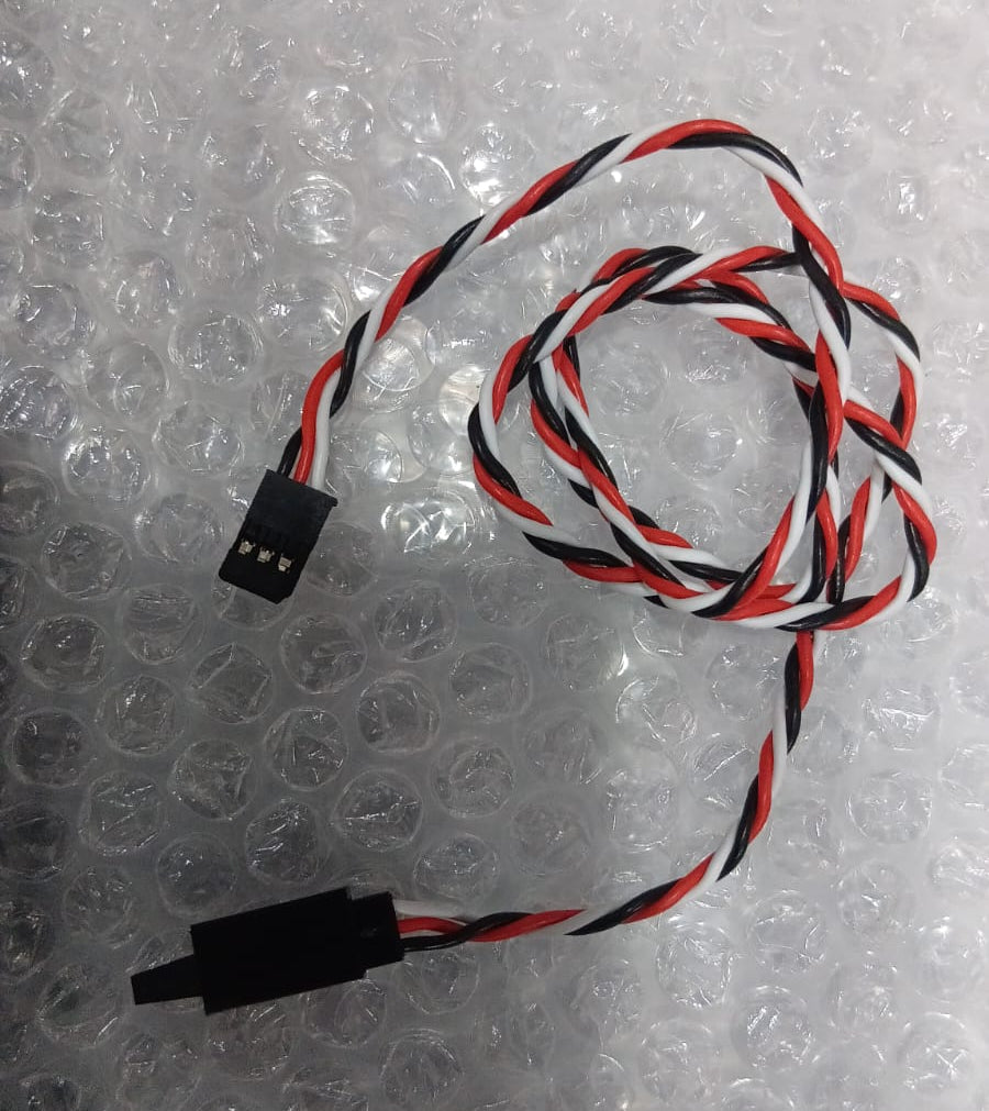 SAFECONNECT TWISTED 60CM 22AWG SERVO LEAD EXTENTION (FUTABA) CABLE WITH HOOK