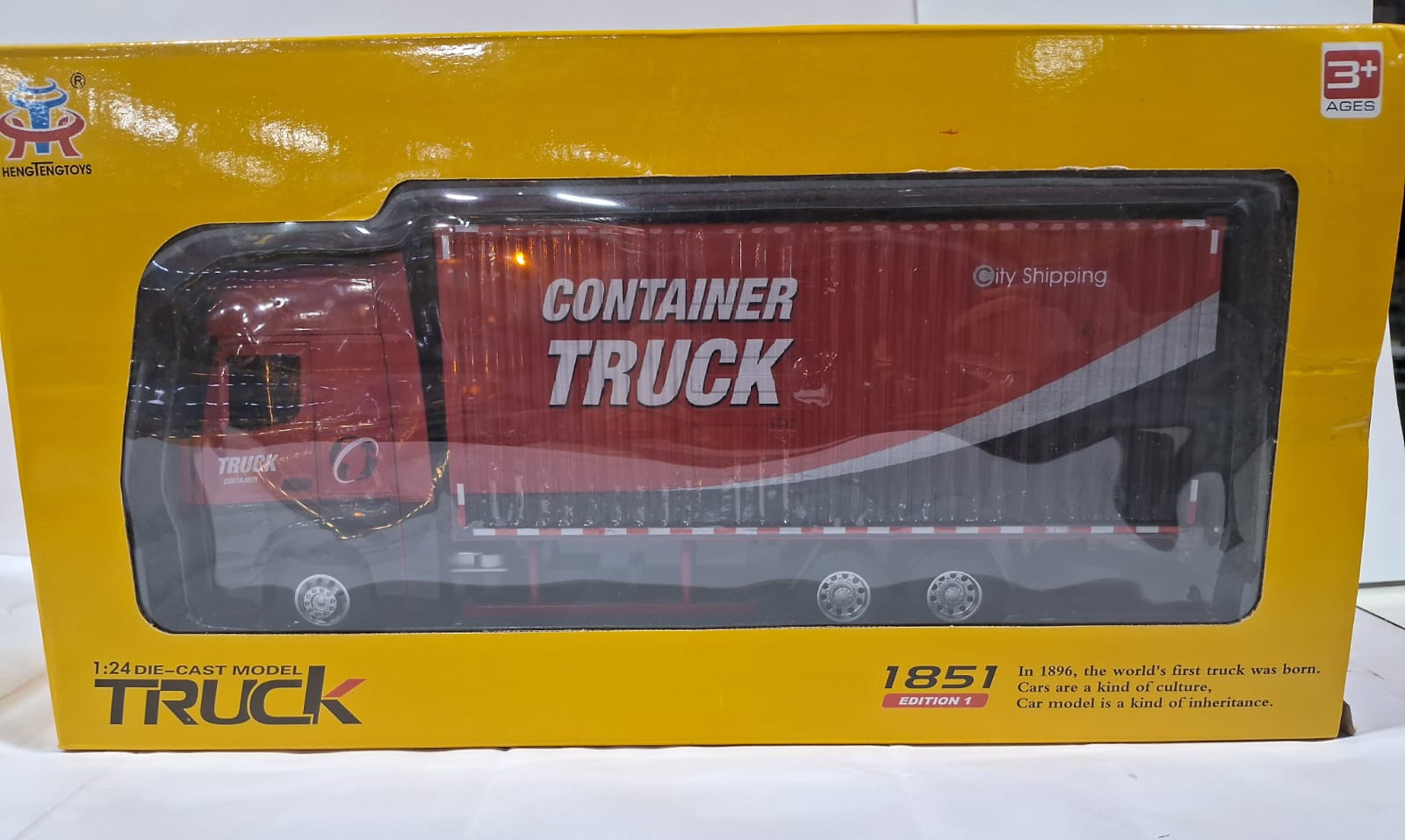 TRUCK 53522-43 1/24 DIE CAST MODEL LIGHT AND SOUND RED COLOR
