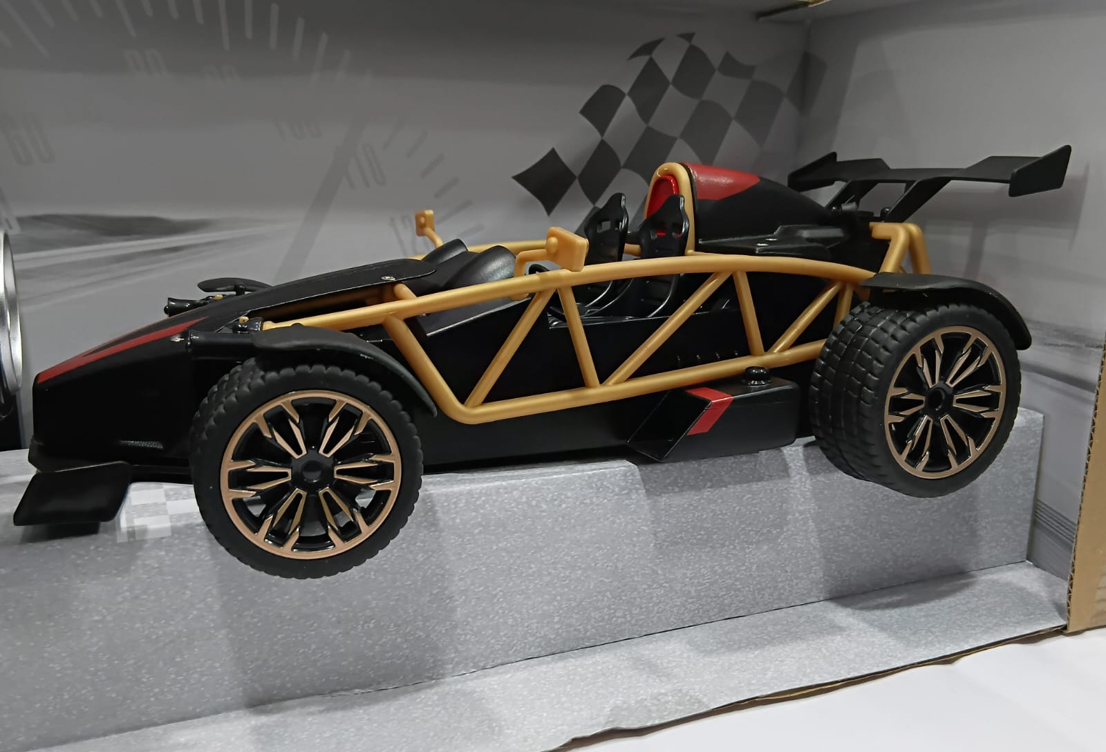 MZ YY2033 1/12 2.4GHZ R/C DIECAST SPRAY RACING CAR BLACK COLOR