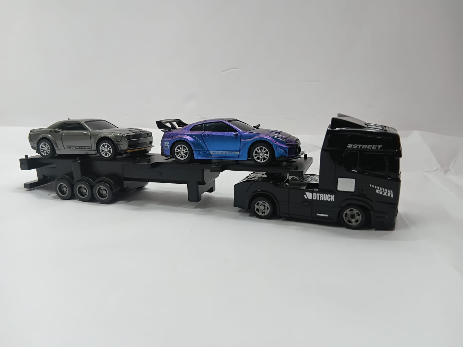 TRAILER 3606 1/64 2.4GHZ RTR SEMI/FLATBED/CONTAINER R/C TRUCK(BLACK) CONTAINER (WHITE)