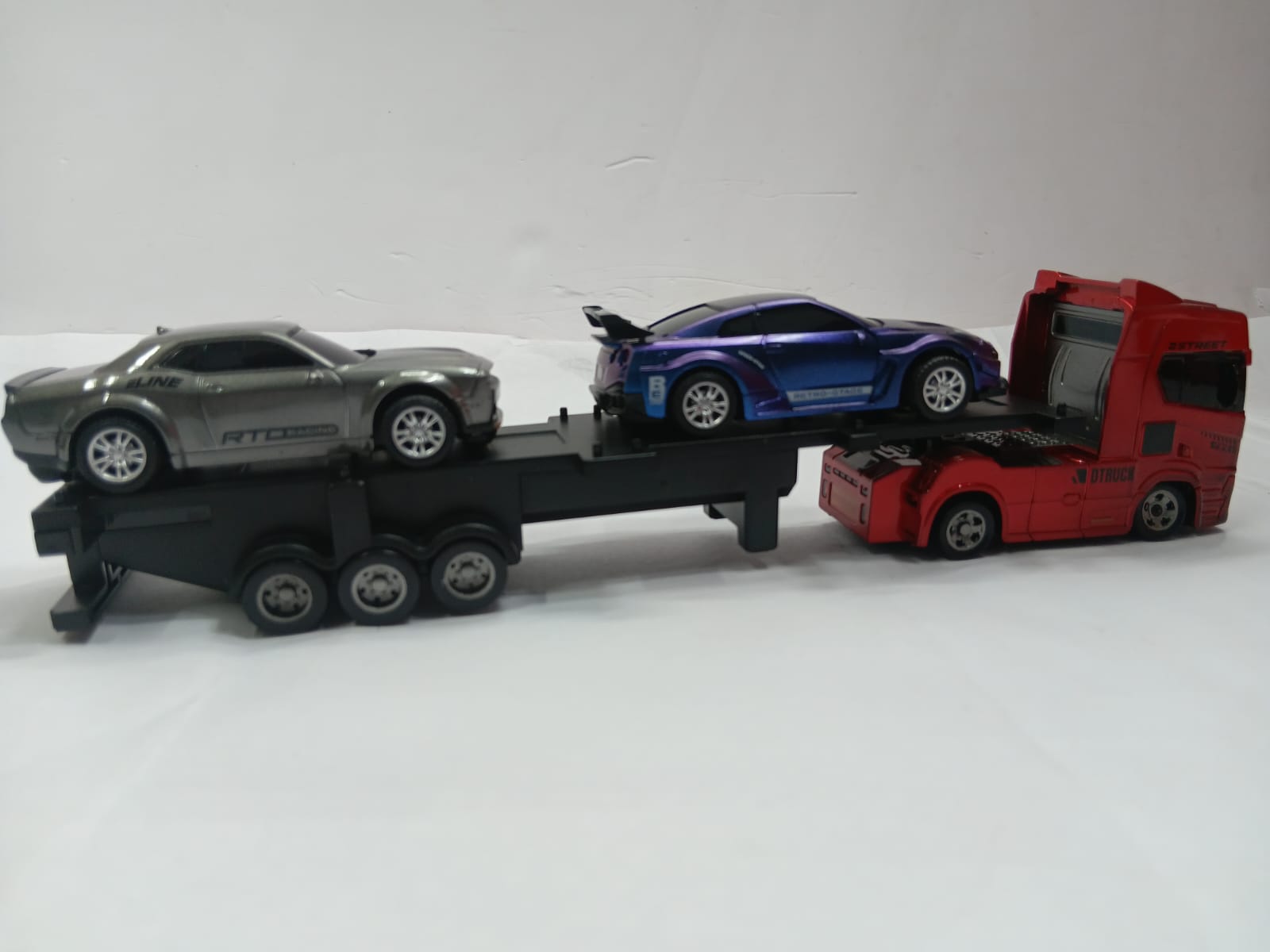 TRAILER 3606 1/64 2.4GHZ RTR SEMI/FLATBED/CONTAINER R/C TRUCK(RED) CONTAINER (BLACK)