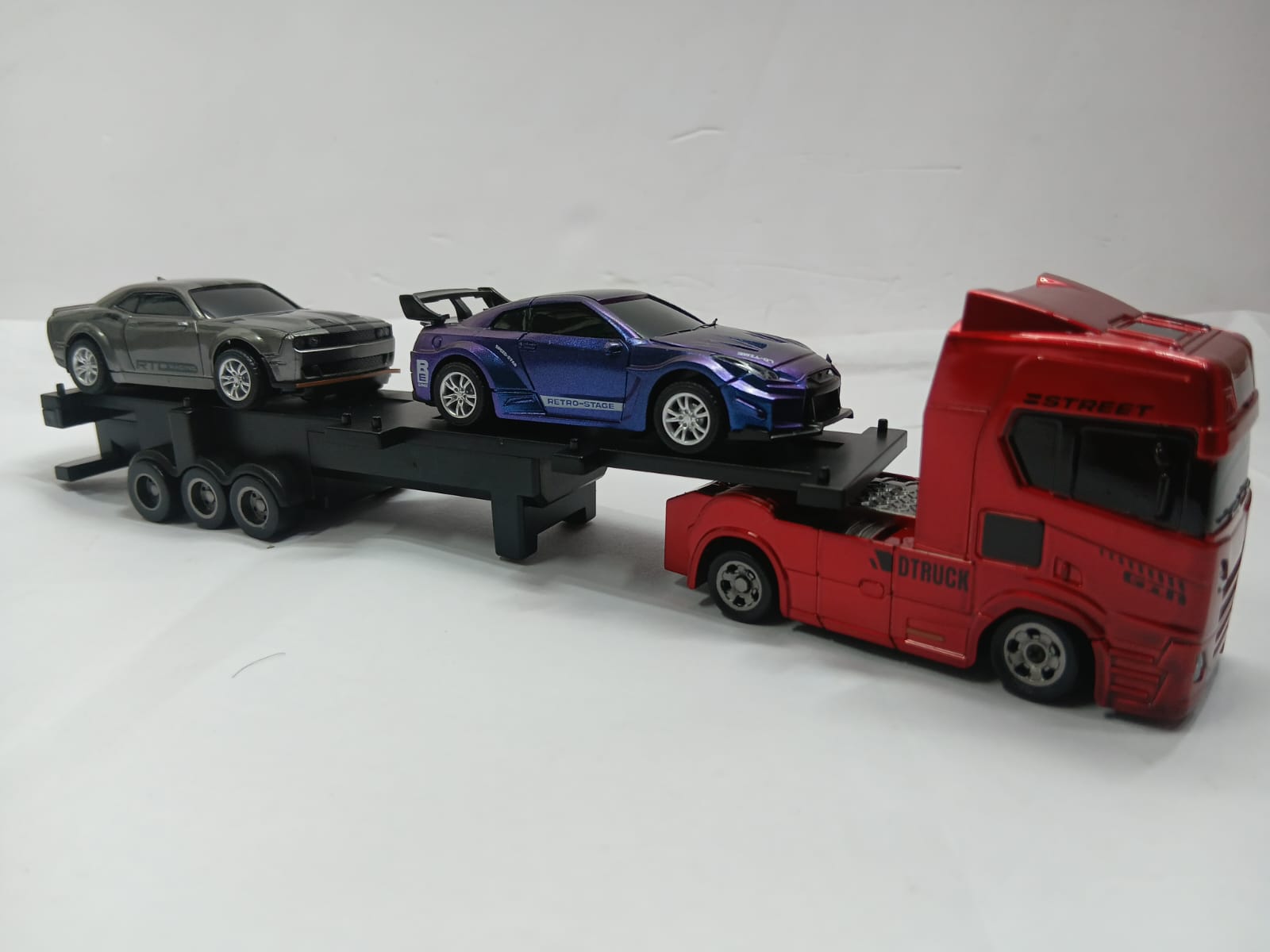 TRAILER 3606 1/64 2.4GHZ RTR SEMI/FLATBED/CONTAINER R/C TRUCK(RED) CONTAINER (BLACK)