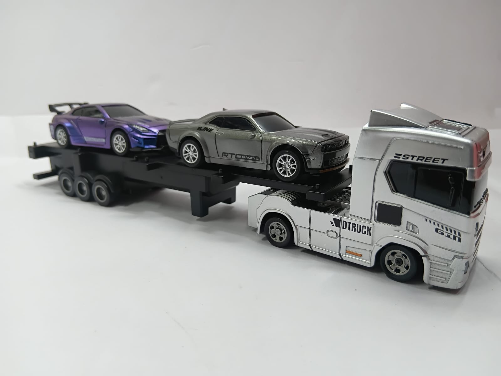 TRAILER 3606 1/64 2.4GHZ RTR SEMI/FLATBED/CONTAINER R/C TRUCK(GREY) CONTAINER (RED)