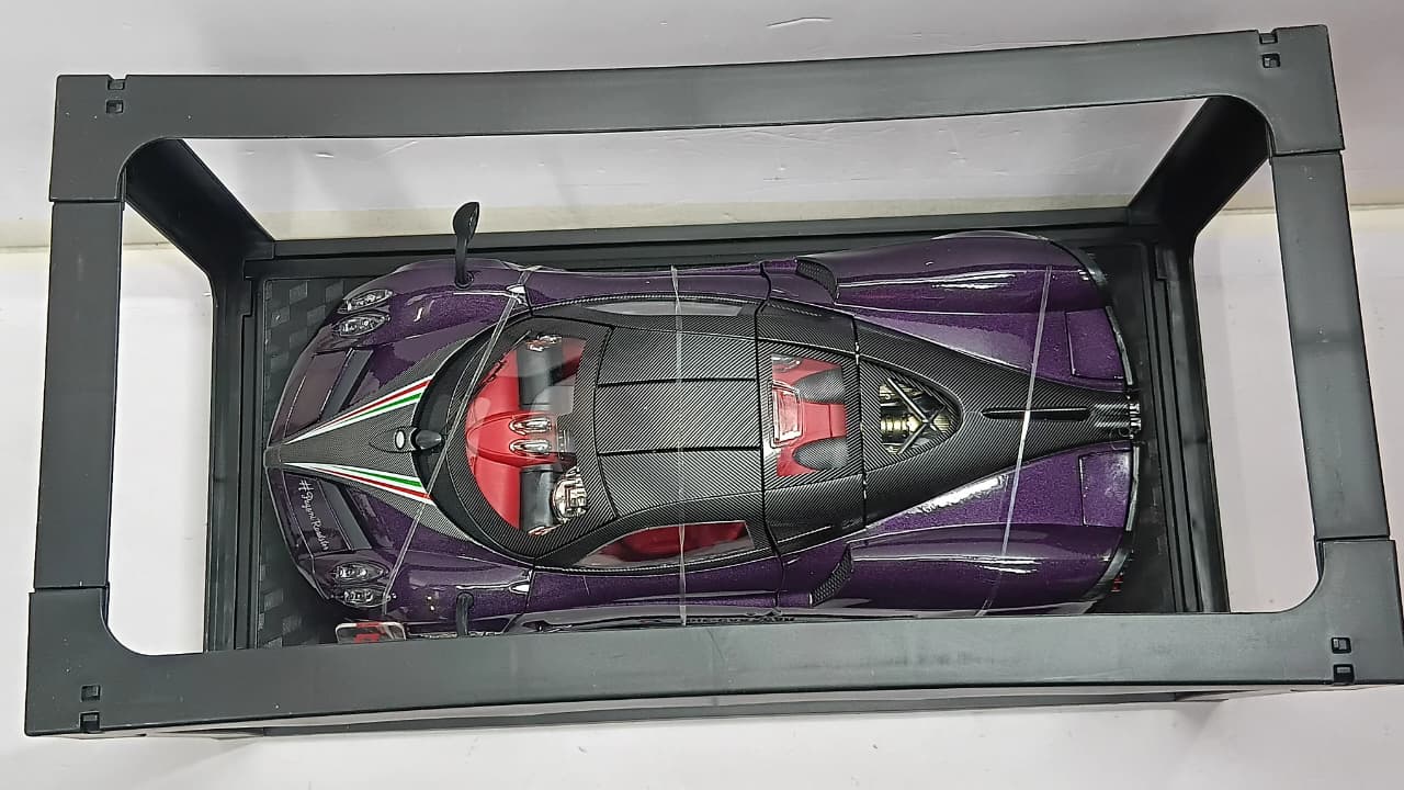 CHE ZHI CZ1809B PAGANI HUARYA 1:18 DIE-CAST SIMULATION SOUND AND LIGHT PULL BACK SERIES PURPLECHE ZHI CZ1809B PAGANI HUARYA 1:18 DIE-CAST SIMULATION SOUND AND LIGHT PULL BACK SERIES PURPLE