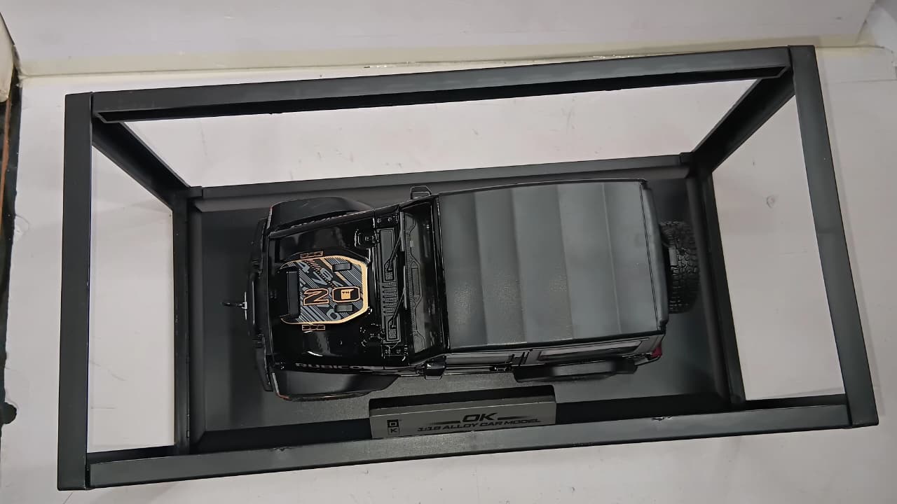 ALLOY CAR K1-13-A RECON JEEP RUBICON 1:18 OPENING DOORS AND LIGHT WITH SOUND FUNCTION DIE-CAST MODEL BLACK
