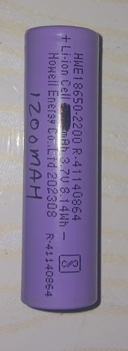 LI-ION CELL 3.7V 18650 1200MAH RECHARGEABLE BATTERY