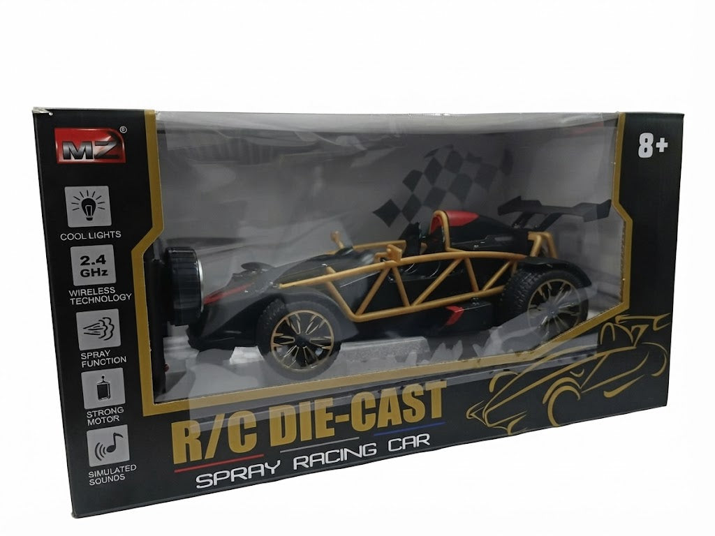 MZ YY2033 1/12 2.4GHZ R/C DIECAST SPRAY RACING CAR BLACK COLOR