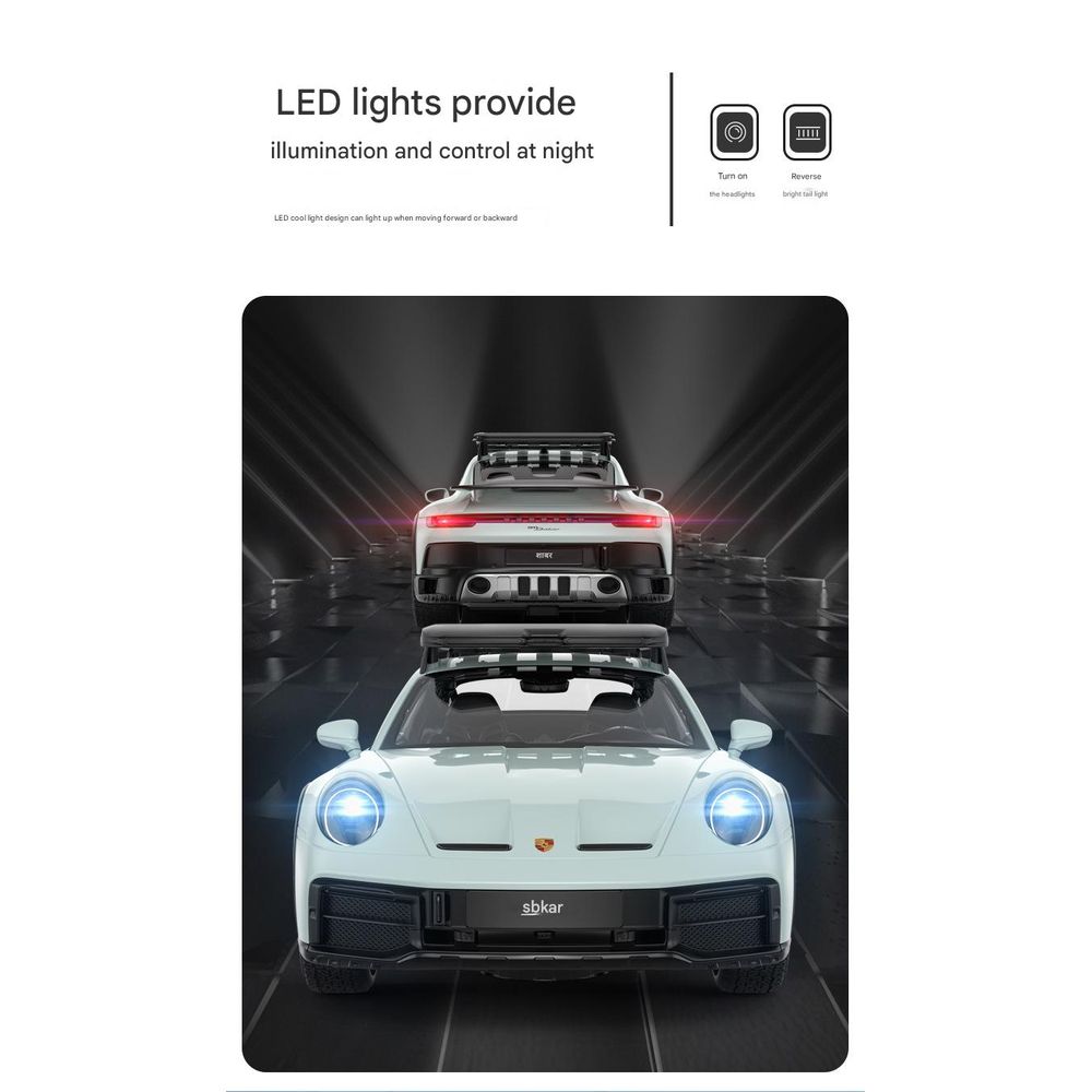 RASTAR, PORSCHE 911 DAKAR USB,2.4Ghz, 6+ AGES RC 1/14 SCALE 10136 - LIGHT GREY