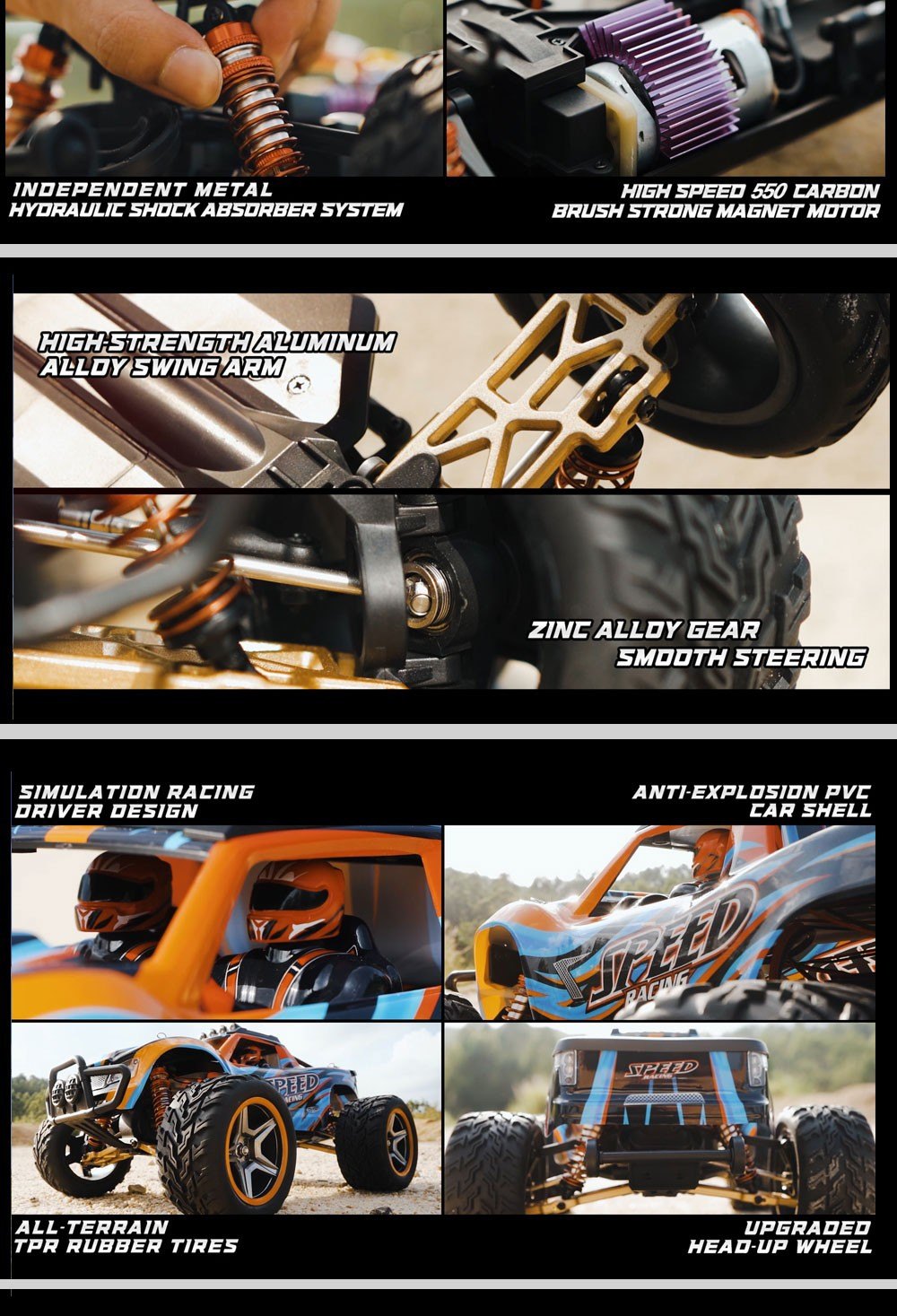 WLTOYS 104009 1:10 2.4G RACING RC CAR 45KM/H 4WD LARGE ALLOY ELECTRIC CRAWLER