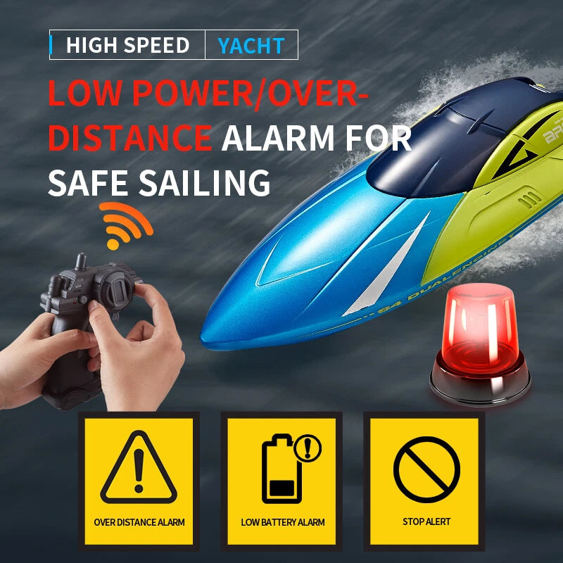 4DRC S4 ARES 2.4G RC RACING BOAT BLUE | RED