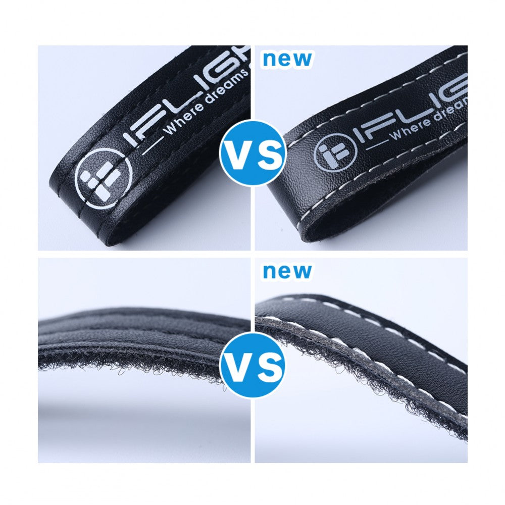 20Mm Microfiber Pu Leather Battery Straps (5Pc) Black,250Mm