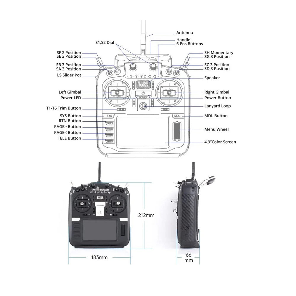 RadioMaster TX16S Mark II Radio Transmitter