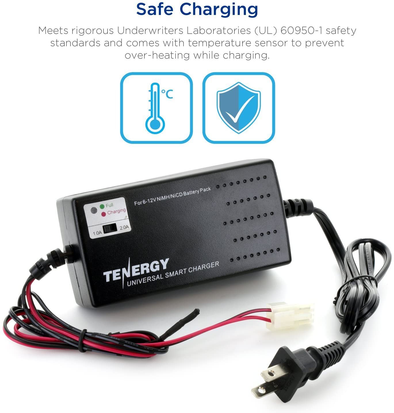 Tenergy Universal Smart Charger For Nimh/Nicd Battery Packs (6V - 12V)